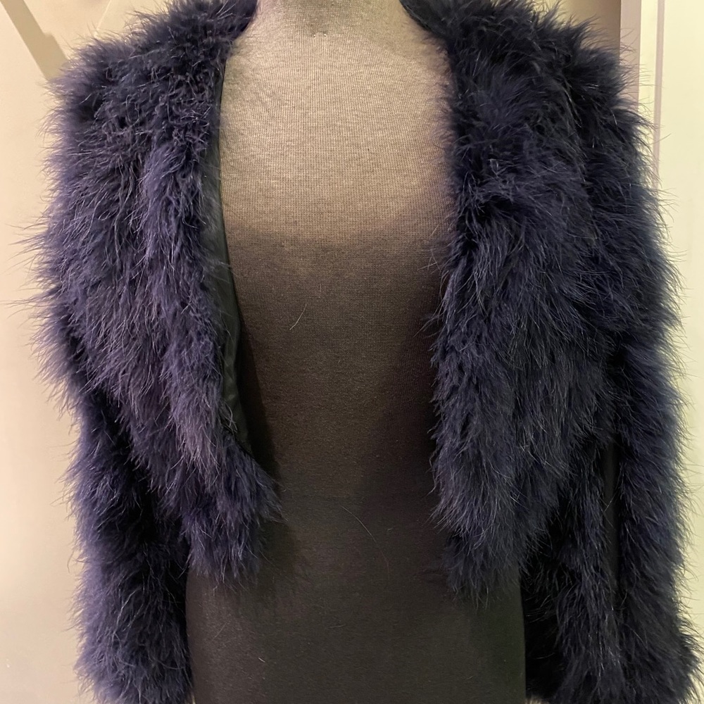 Vanessa Brunno feather bolero jacket